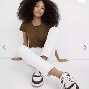 Madewell Stovepipe White Denim Jeans Size 30 NWT